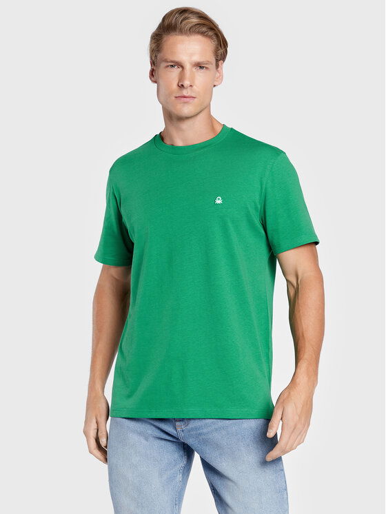 Tričko United Colors of Benetton Cotton T-Shirt Zelené | 3MI5J1AF7.256, 0