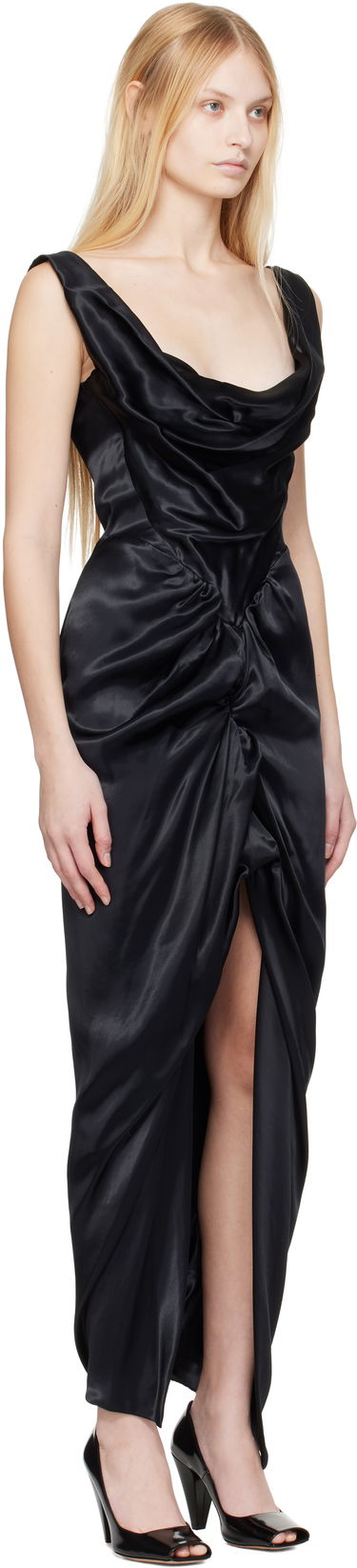 Šaty Vivienne Westwood Vivienne Westwood Panther Draped Maxi Dress Čierna | 1101035B-W0128-, 1