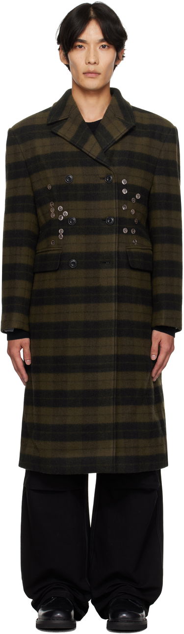 Kabáty Andersson Bell Andersson Bell Lacie Check Button Coat Zelené | awa726w, 0