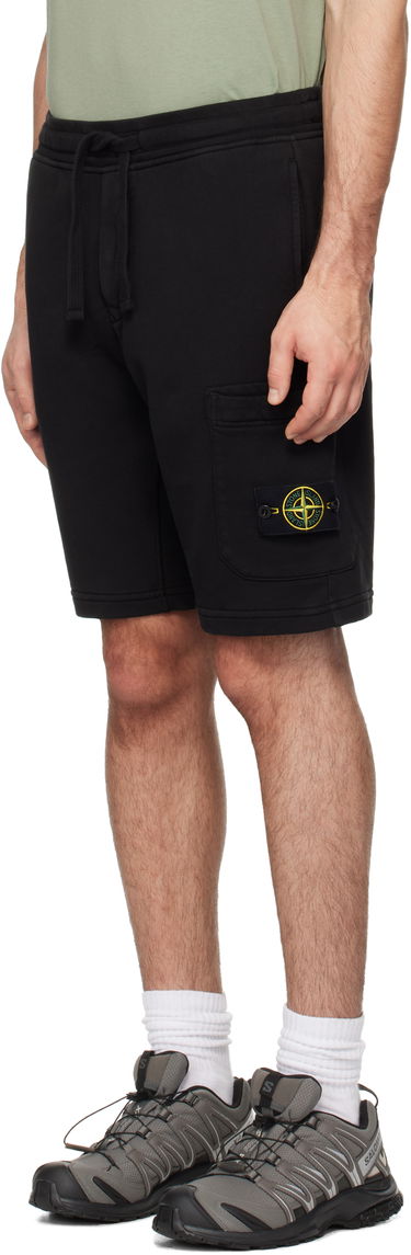 Šortky Stone Island Stone Island Organic Cotton Fleece Shorts Čierna | K1S156200012S0051, 3