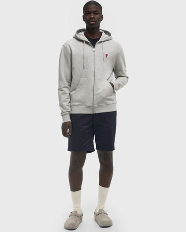 Mikina AMI AMI Paris Classic Ami de Coeur Zip Hoodie XXL Šedá | BFUSW435.730-0951, 1