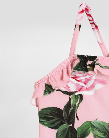 Plavky Dolce & Gabbana Dolce & Gabbana Ruffled Rose-print One-piece Swimsuit Rôznofarebný | L2J861ON04QHF5IZ, 2