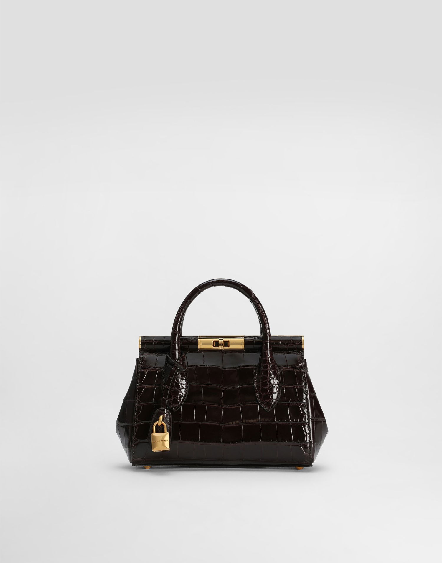 Kabelka Dolce & Gabbana Dolce & Gabbana Marlene Day Mini Polished Alligator Handbag Hnedá | BB7744A2R0880077, 0