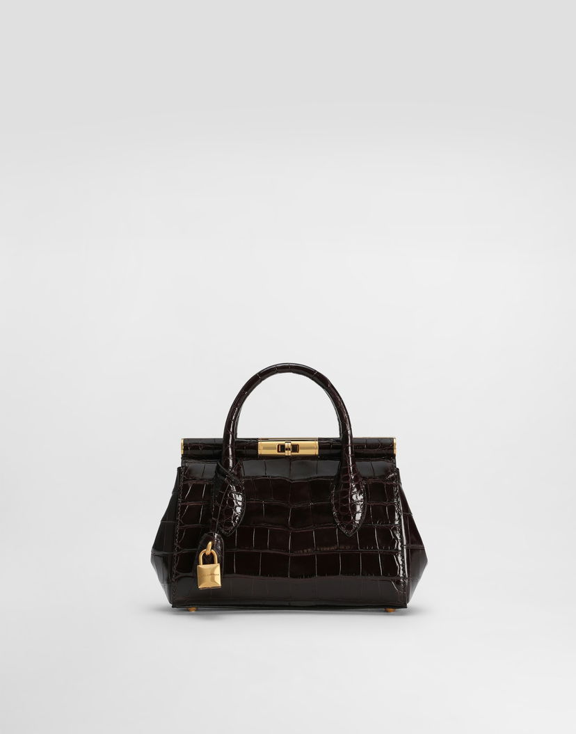 Kabelka Dolce & Gabbana Dolce & Gabbana Marlene Day Mini Polished Alligator Handbag Hnedá | BB7744A2R0880077