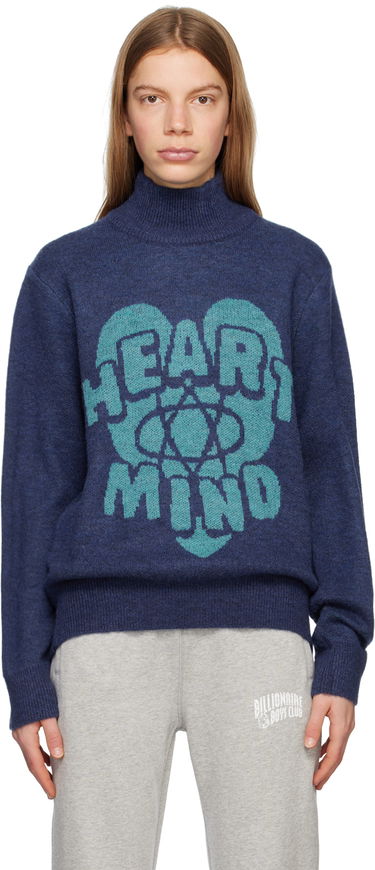 Sveter BILLIONAIRE BOYS CLUB Billionaire Boys Club Heart and Mind Turtleneck Sweater Modrá | B23142, 0