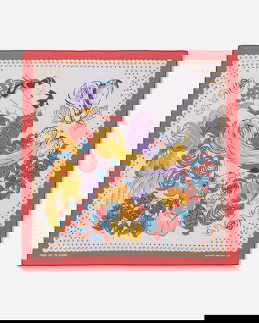 Šál KAPITAL Bandana with Fruit and Figures Print Červená | EK-625BAA PINK, 3