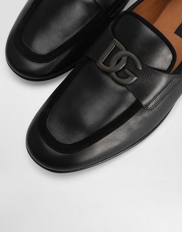 Doplnky Dolce & Gabbana Dolce & Gabbana Calfskin Loafers with Metal Buckle Čierna | A50462A6O7080999, 3