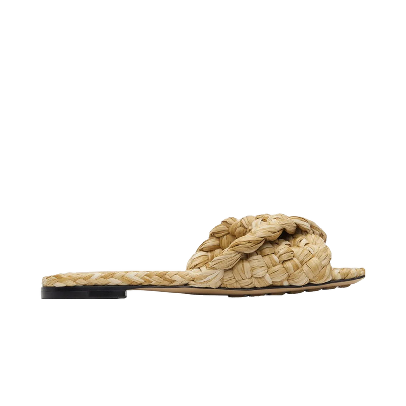 Tenisky a topánky Bottega Veneta Raffia Stretch Flat Sandals Béžová | 651860V0GM02627