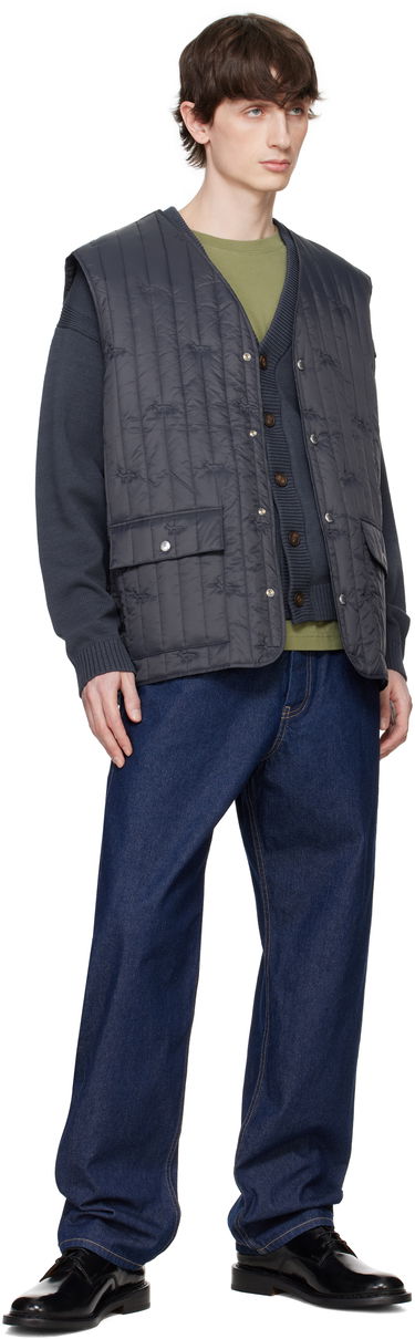 Vesta MAISON KITSUNÉ Maison Kitsuné Sleeveless Quilted Vest Navy | OM02120WW9047, 3