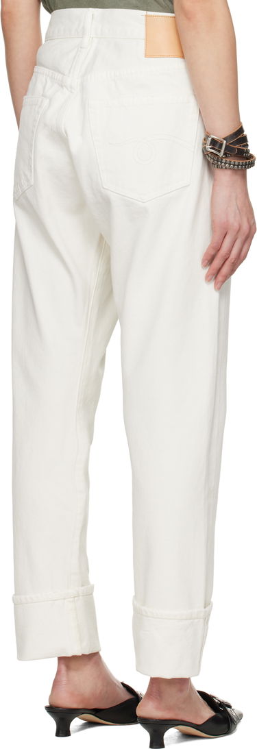 Džínsy R13 R13 Cuffed Crossover Jeans Biela | R13W2048-D314A, 2