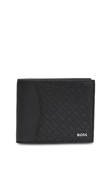 Peňaženka BOSS Monogram Trifold Wallet Čierna | 50542387, 0