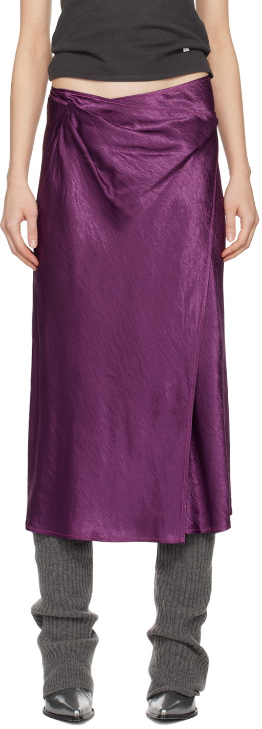 Sukňa Acne Studios Wrap Midi Skirt Fialová | AF0423-, 0