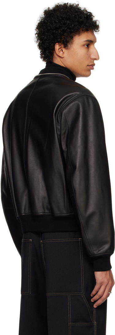 Bunda Jil Sander Black Zip Leather Jacket Čierna | J23BN0012_J07173, 2