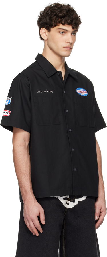 Košeľa BBC IceCream ICECREAM Short Sleeve Patch Work Shirt Čierna | ICW006, 1