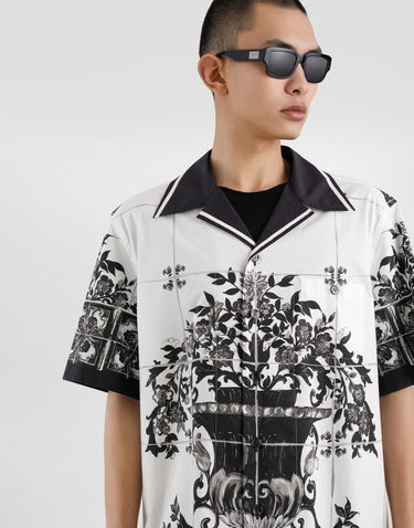 Košeľa Dolce & Gabbana Dolce & Gabbana Majolica Print Poplin Shirt Biela | G5JH9THH5ECI33TN, 3