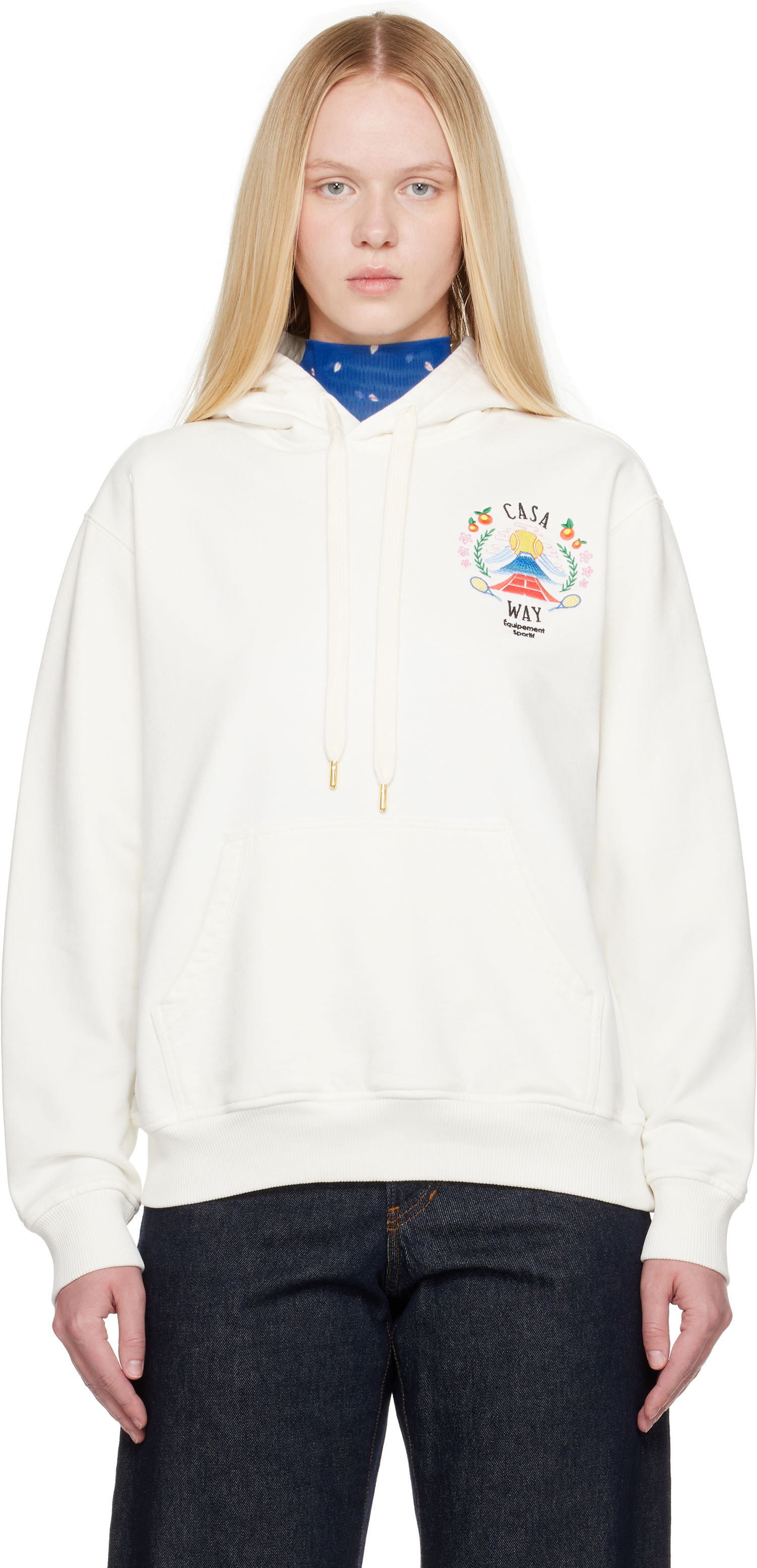 Mikina Casablanca Casablanca 'Casa Way' Mountain Hoodie Biela | WPF25-JTP-362-01, 0