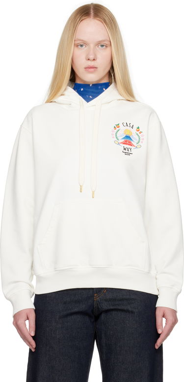 Mikina Casablanca Casablanca 'Casa Way' Mountain Hoodie Biela | WPF25-JTP-362-01, 0