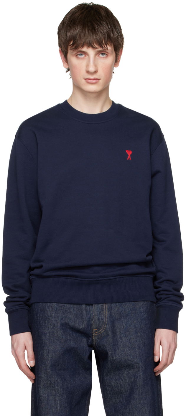 Mikina AMI Sweatshirt Navy | USW001.730, 0