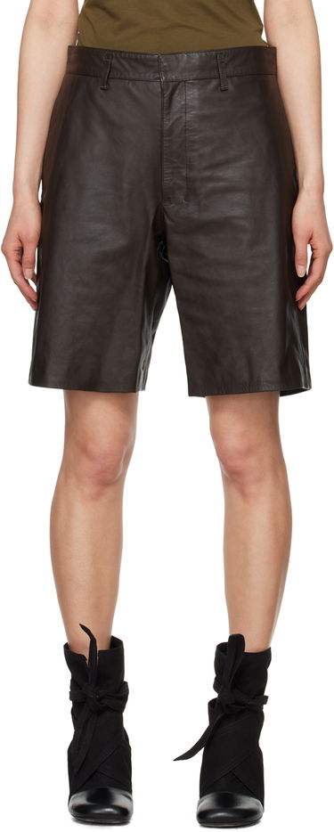 Šortky LEMAIRE Lemaire Lined Leather Shorts Hnedá | PA1109 LL0068, 0