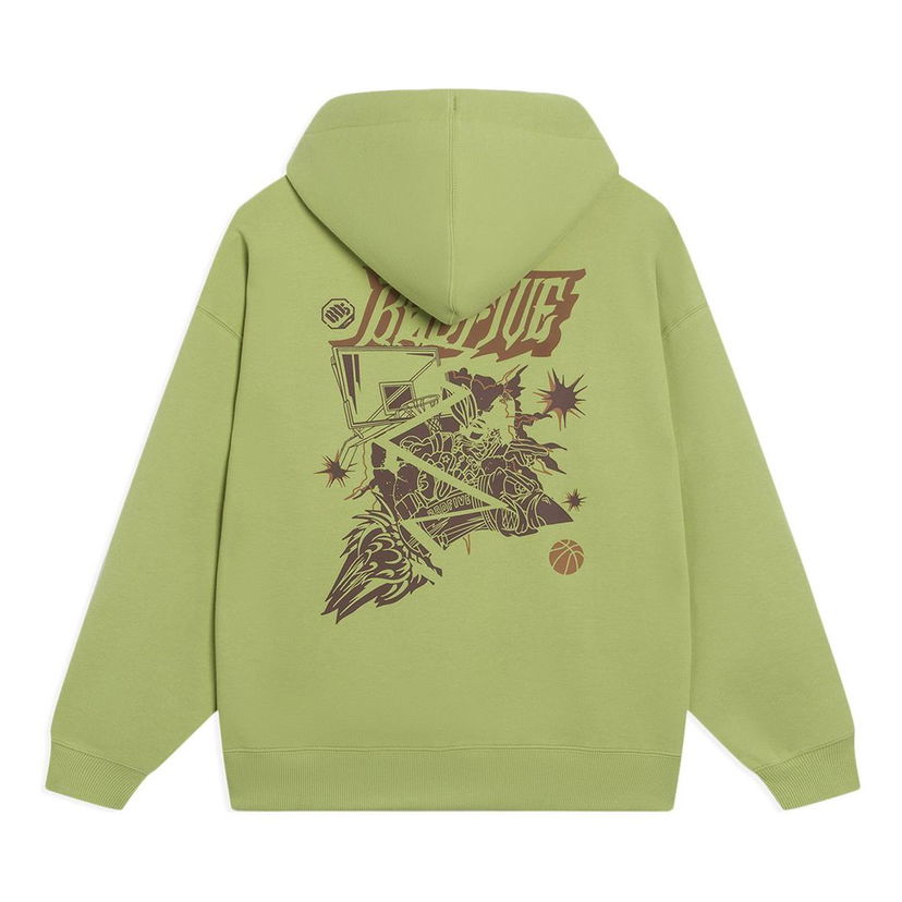 Mikina Li-Ning BadFive Cartoon Graphic Hoodie Zelené | AWDT089-7