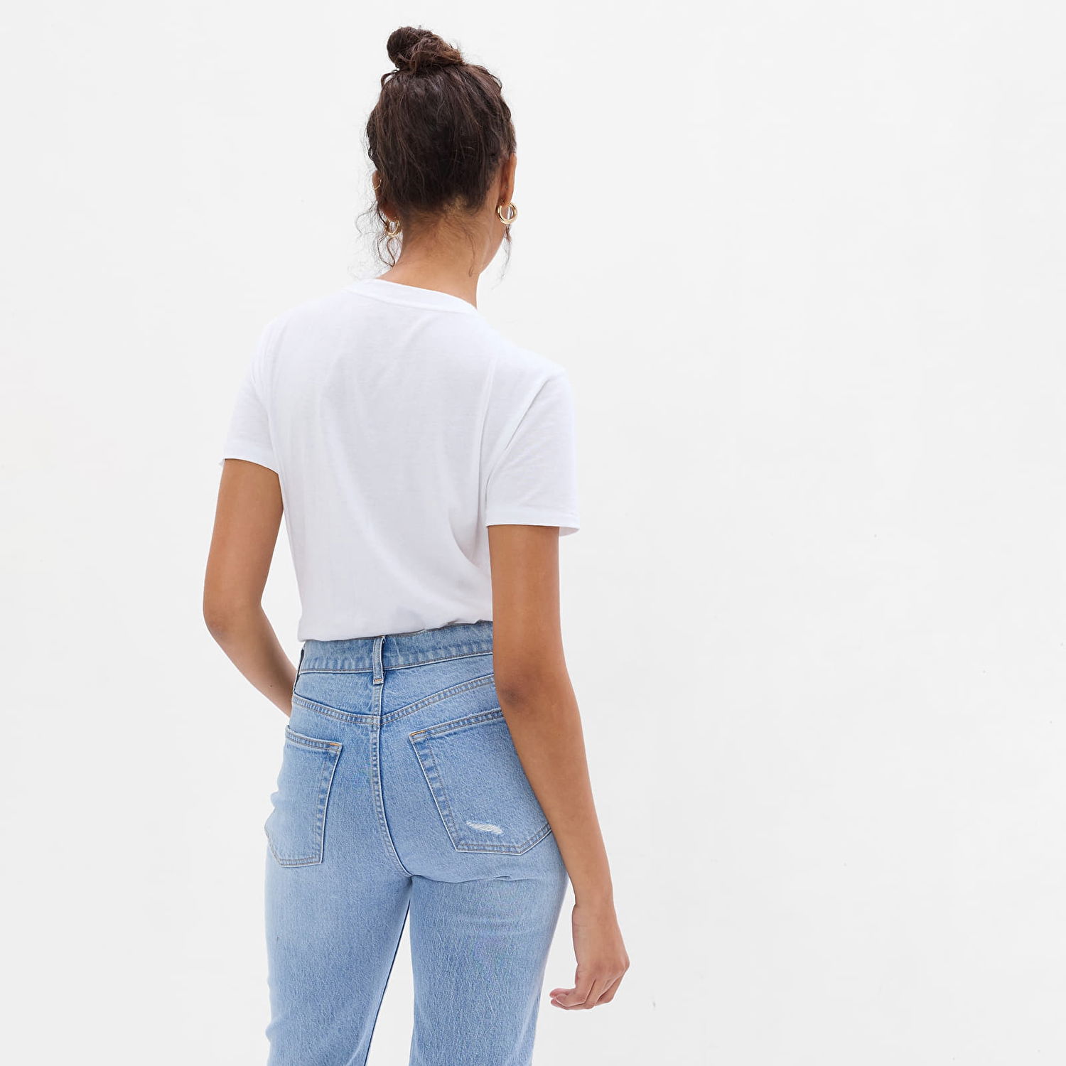Tričko GAP Basic Crewneck Tee Fresh White Biela | 795346-01, 0