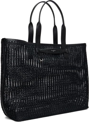 Tote bag Dolce & Gabbana Dolce&Gabbana Woven Mesh & Calfskin Shopper Tote Čierna | BM2453A9O94, 1
