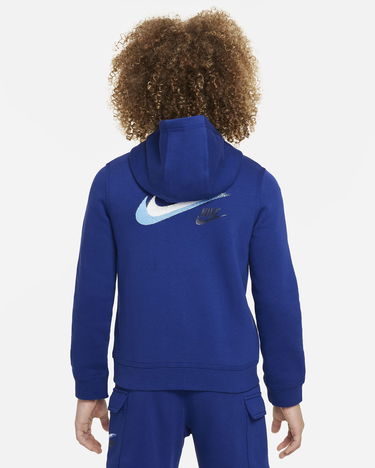 Mikina Nike NSW Fleece Full-Zip Hoodie Modrá | FZ4716-455, 4
