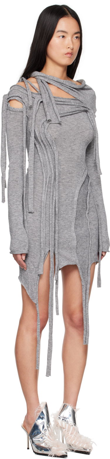 Šaty Ottolinger Ottolinger Strappy Knit Minidress Šedá | 2204030111, 1