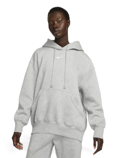 Mikina Nike Sportswear Phoenix Fleece Oversized Pullover Hoodie Šedá | DQ5860-063