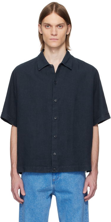 Košeľa BOSS BOSS Linen Resort Shirt Navy | 50538880, 0