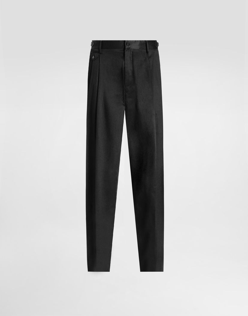 Nohavice Dolce & Gabbana Dolce & Gabbana Pleated Gabardine Trousers Collection Čierna | GP1B9TFUFJRN0000