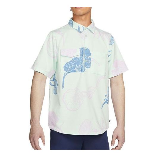 Tričko Nike SB SB Flower Print Casual Woven Shirt Zelené | DM0170-394