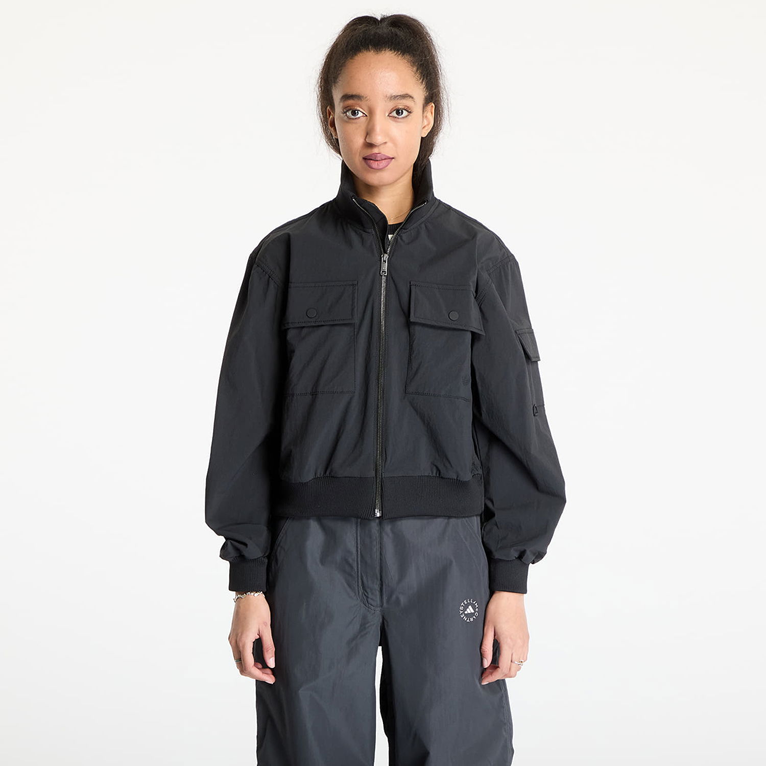 Bomber bunda adidas Originals Premium Essentials Woven Jacket Čierna | JD4792, 0