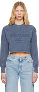Balmain 'Couture' Cropped Embroidered Sweatshirt