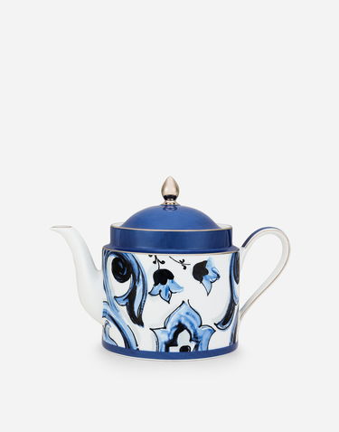 Home decor Dolce & Gabbana Porcelain Teapot With Floral Print Modrá | TC0127TCA39UB004, 0