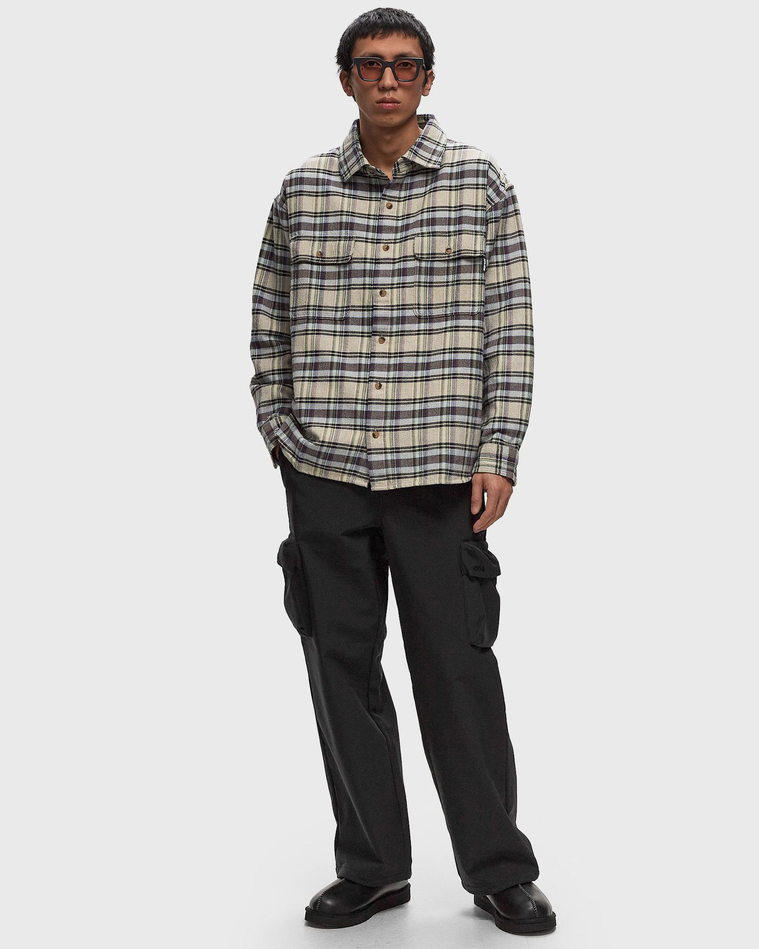 Košeľa Fucking Awesome Rusty Plaid Flannel Shirt Šedá | PN20060-GREY-PLAID, 1
