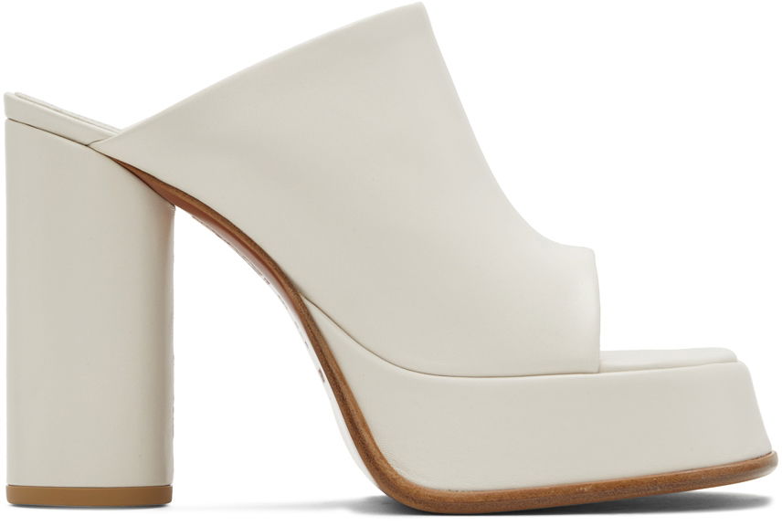 Starostlivosť o obuv Ambush AMBUSH Platform Mules Biela | BWIJ003S22LEA0010100, 0