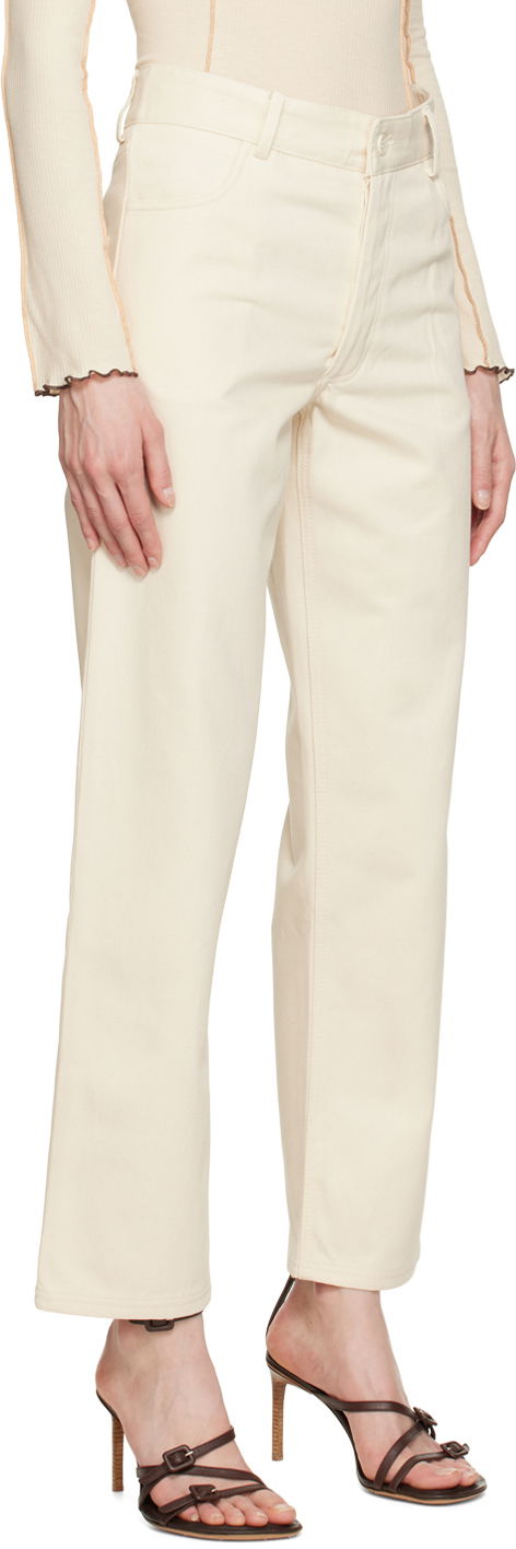 Džínsy Baserange Indre High-Rise Straight-Leg Jeans Béžová | TRIN-CC-SP23, 1