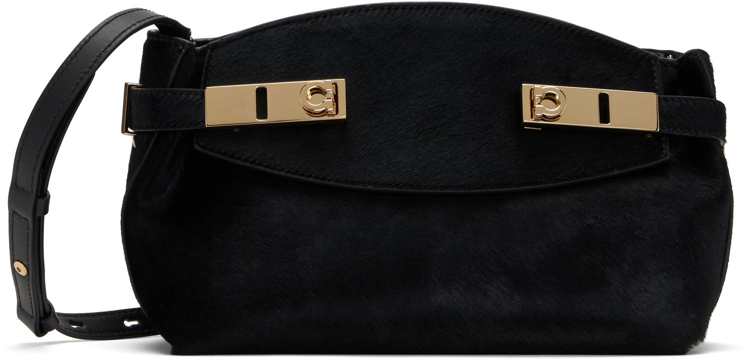 Kabelka FERRAGAMO Salvatore Ferragamo Hug Soft XS Crossbody Bag Čierna | 779733, 0