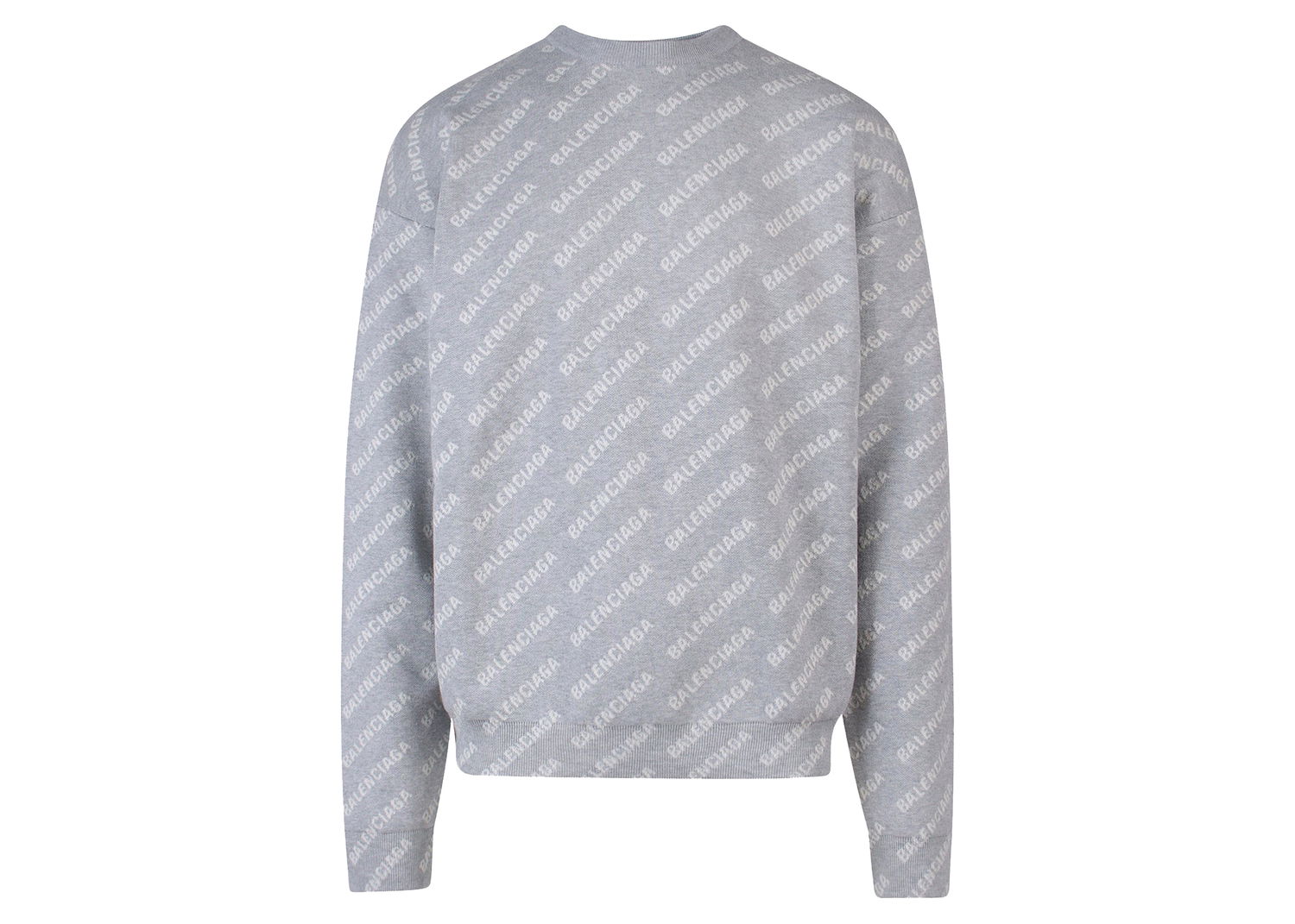 Sveter Balenciaga All-Over Logo Knitwear Šedá | 702952T3233#1461, 0