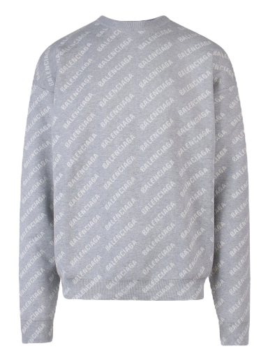 Sveter Balenciaga All-Over Logo Knitwear Šedá | 702952T3233#1461