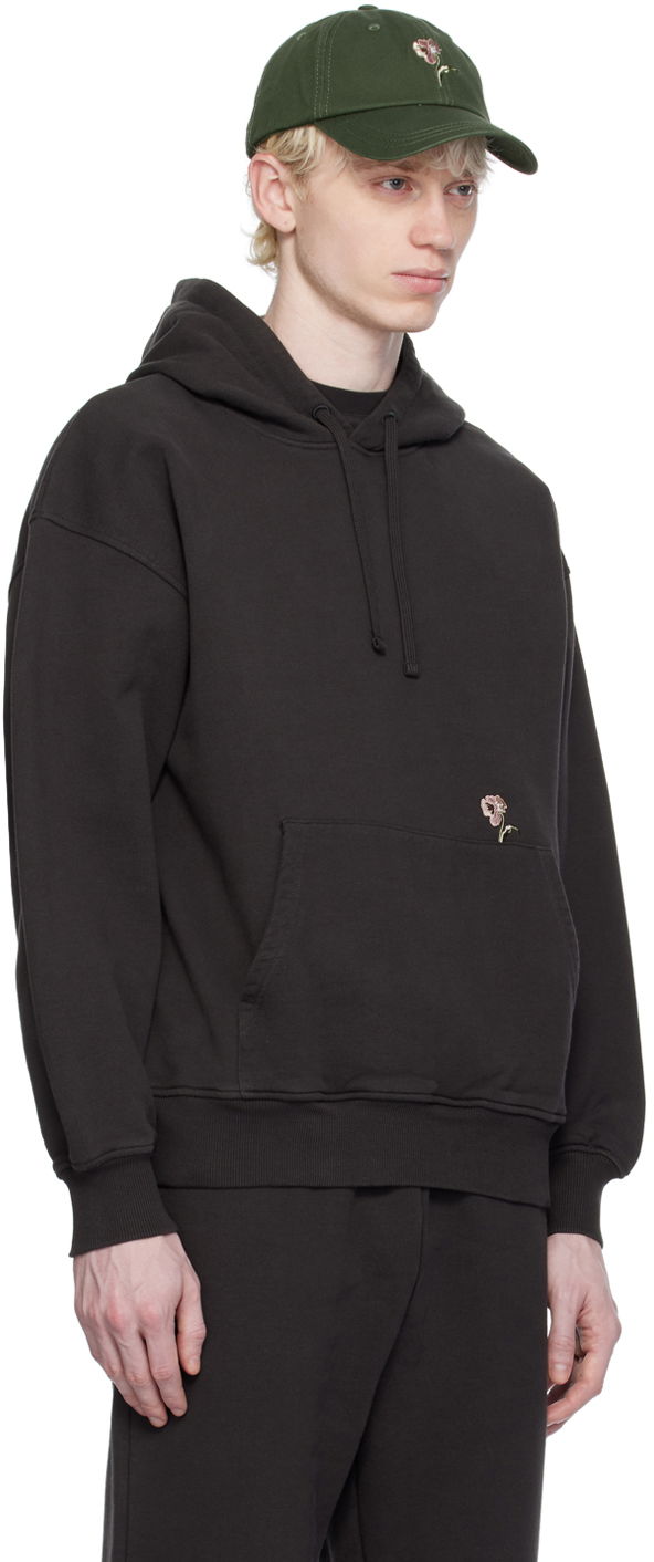 Mikina Han Kjøbenhavn Roots Embroidered Hoodie Čierna | M-133889, 1