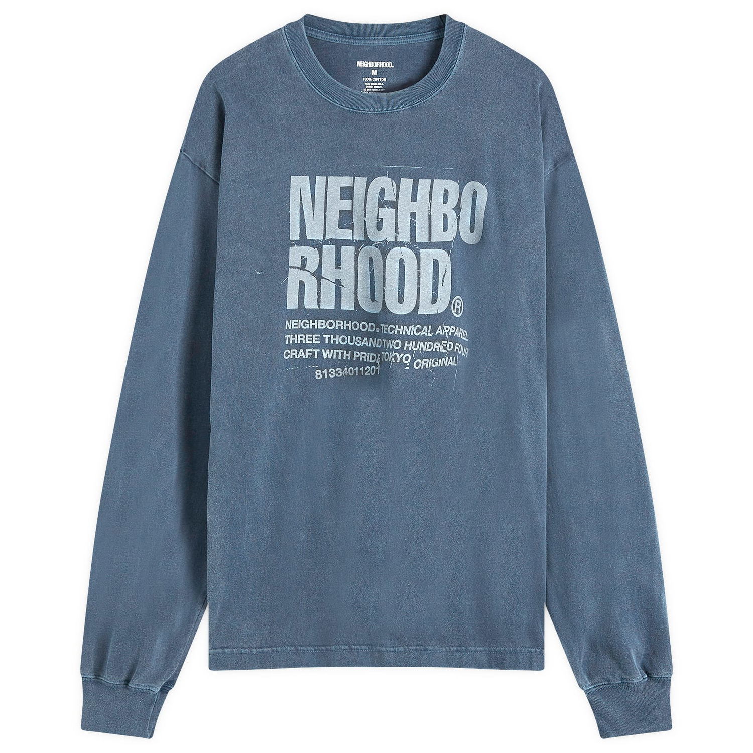 Tričko Neighborhood LS-11 Long Sleeve T-Shirt Modrá | 242PCNH-LT11-NVY, 1