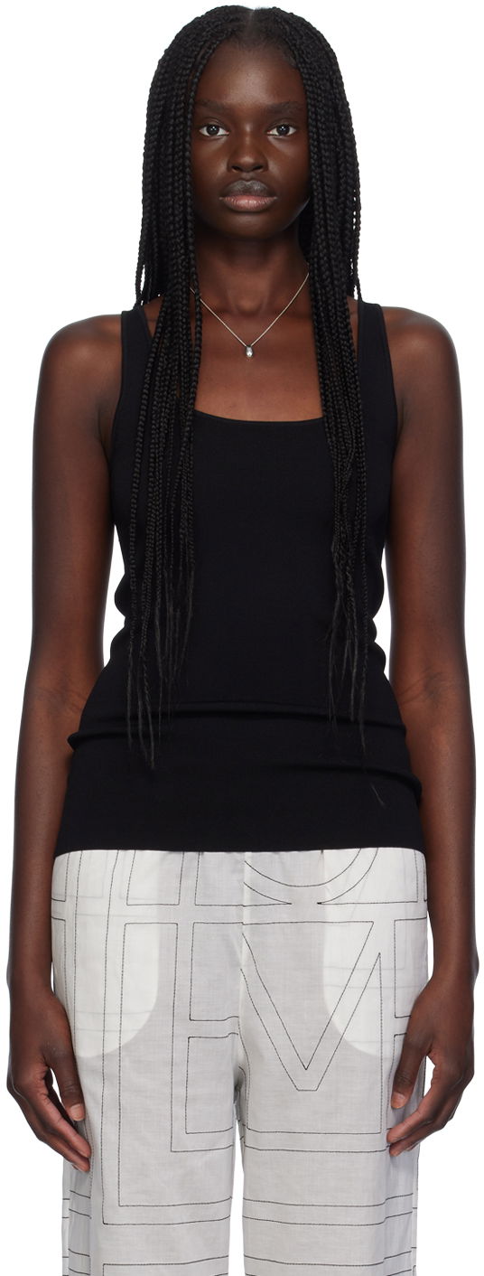 Tielko TOTEME Scoop Neck Tank Top Čierna | 243-WRT0349-YA0080, 0