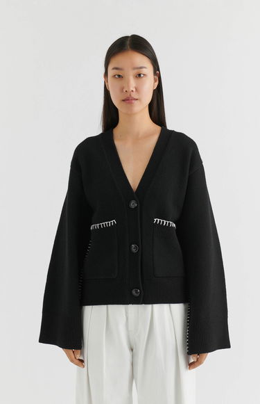 Sveter AXEL ARIGATO Glaze Relaxed Cardigan Čierna | A2134001, 8