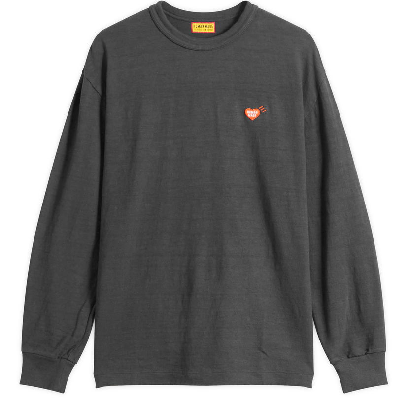 Tričko Human Made Multi Heart Graphic Longsleeve T-Shirt, Size Large Šedá | HM30CS023-BLK