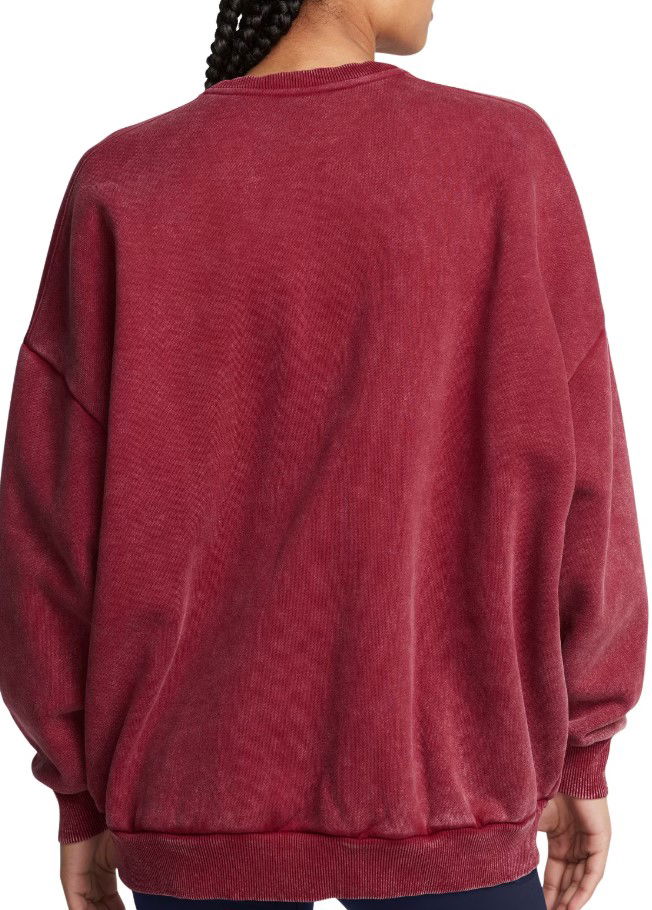 Sveter Under Armour Under Armour Icon Heavyweight Fleece Oversized Crew Sweatshirt Červená | 1386486-625, 1