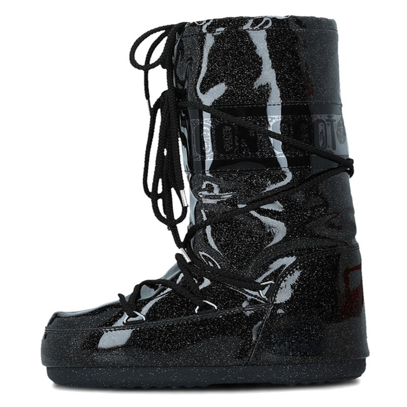 Tenisky a topánky Moon Boot ICON Glitter Patent Laced Boots Čierna | 80D1402850-N00135