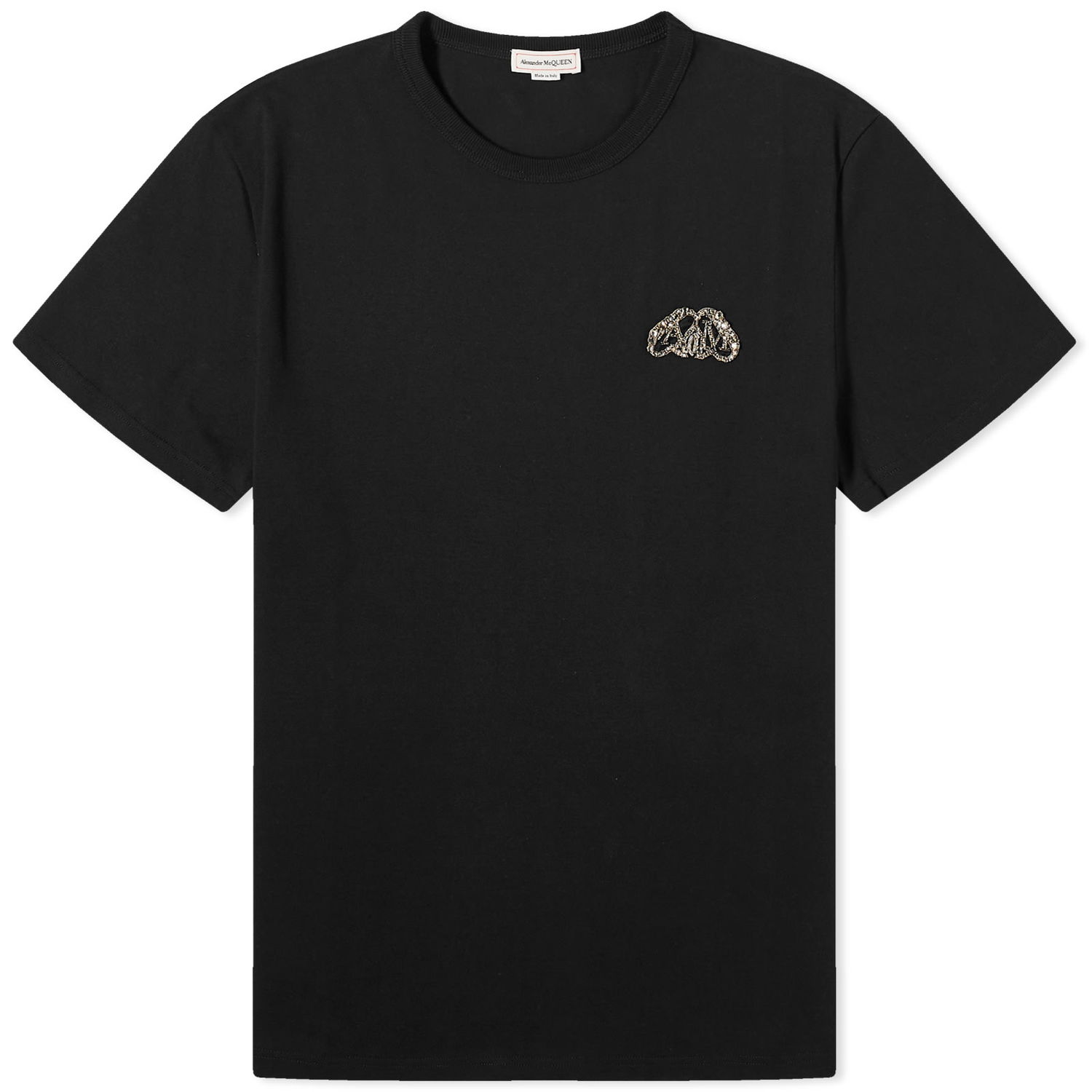 Tričko Alexander McQueen Seal Logo T-Shirt Čierna | 776280QXAAB-1000, 0
