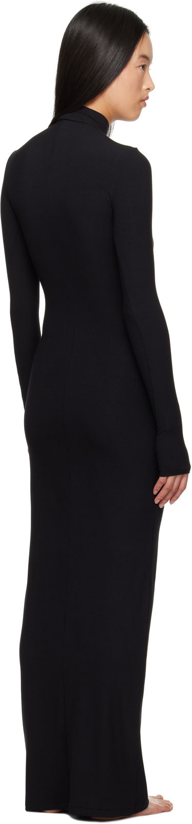 Šaty SKIMS Soft Lounge Turtleneck Maxi Dress Čierna | DS-DRS-6331W, 2